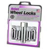McGard Chrome Tuner Style Cone Seat Wheel Lock Set (M14 x 1.5 Thread Size) - Set of 4 Locks and 1 Key for 2018-C JL - Gladiator JT 25115