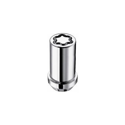 McGard Chrome Tuner Style Cone Seat Wheel Lock Set (M14 x 1.5 Thread Size) - Set of 4 Locks and 1 Key for 2018-C JL - Gladiator JT 25115