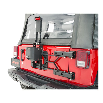 Aries Automotive Heavy-Duty Spare Tire Carrier (Black) for 2007-2018 Jeep Wrangler JK 2563000