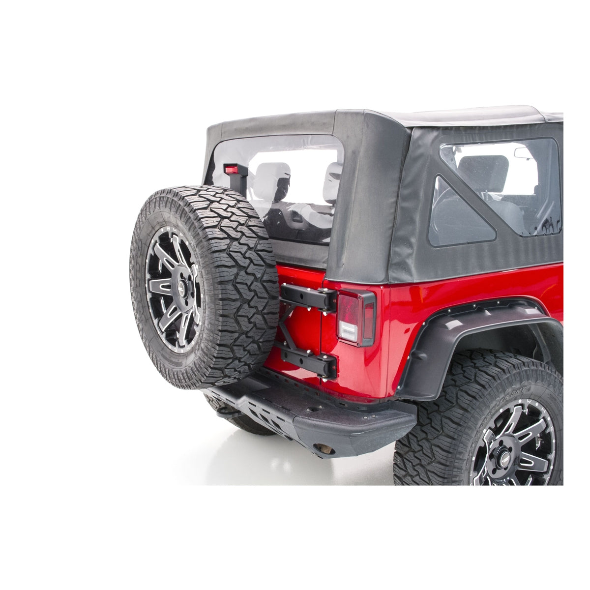 Aries Automotive Heavy-Duty Spare Tire Carrier (Black) for 2007-2018 Jeep Wrangler JK 2563000