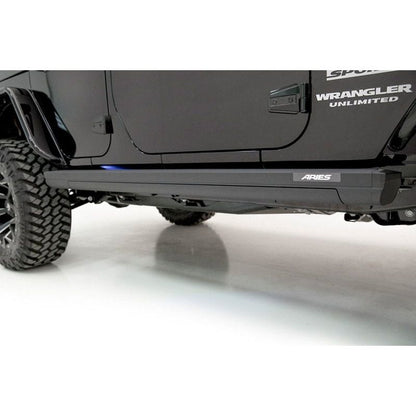 Aries Automotive ActionTrac Powered Running Boards For Jeep Wrangler JK 4 Door Models 3036570