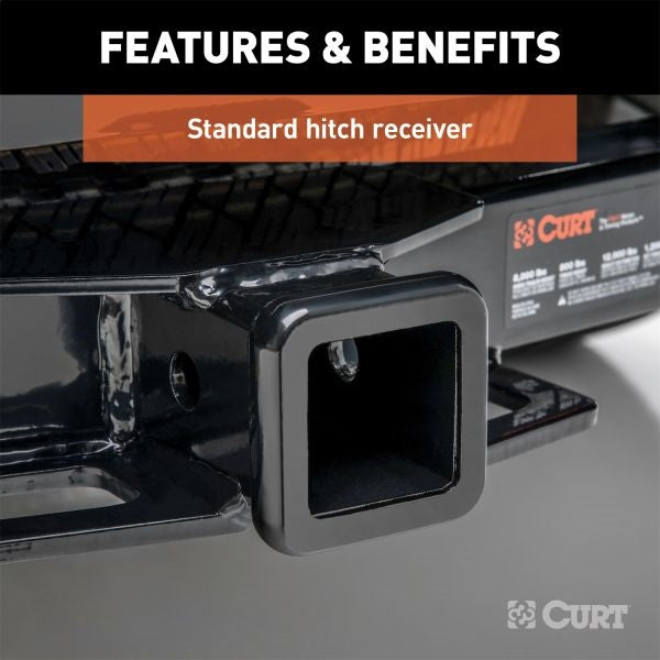 Curt 2" Front Trailer Hitch for 18-C Jeep Wrangler JL 31086