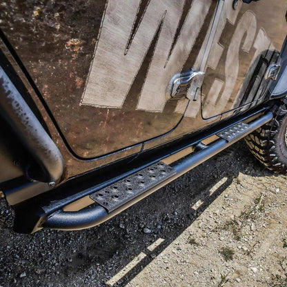 Westin XTS Rock Slider (Textured Black) for 2018-C Jeep Wrangler JL 4 Door Models 42-14065