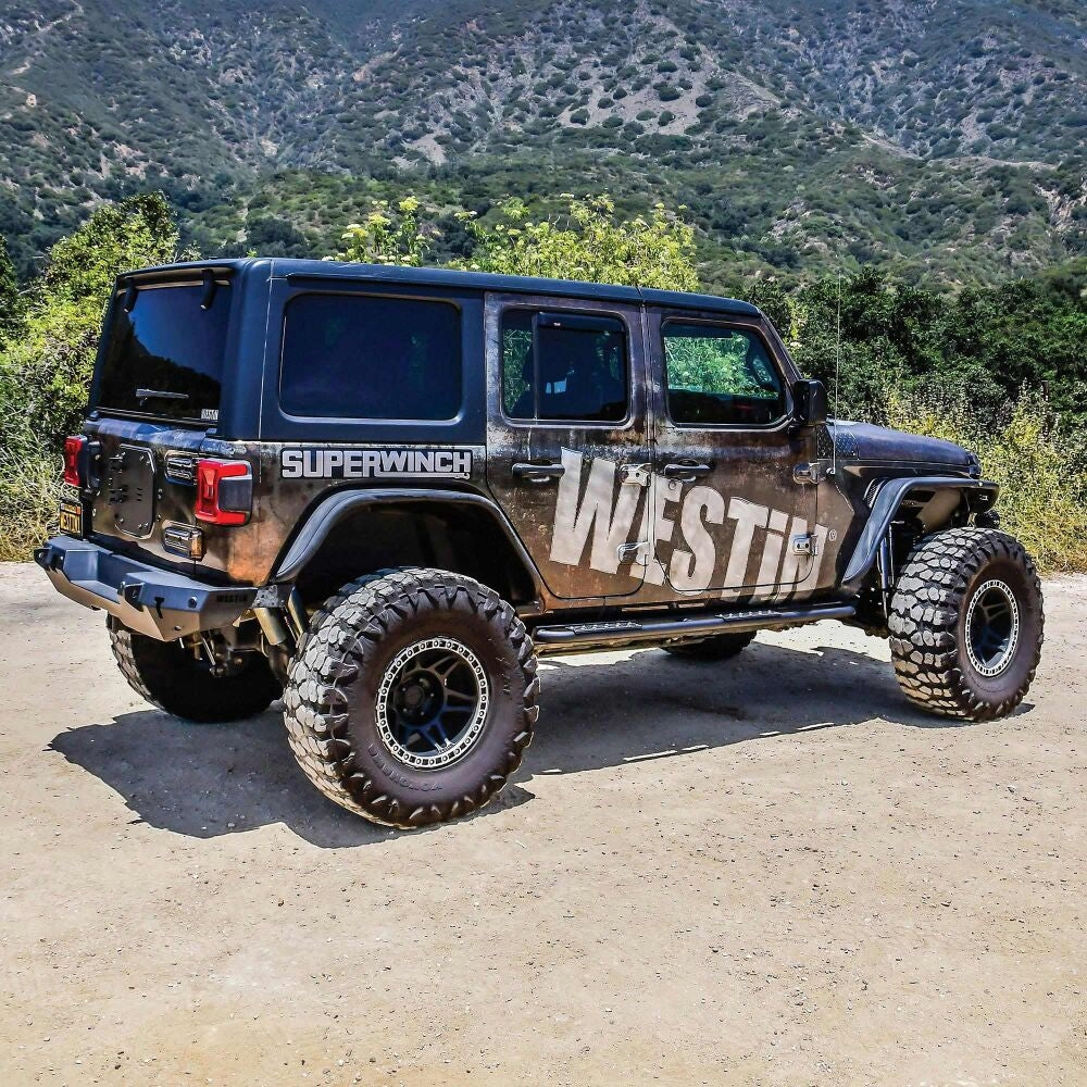 Westin XTS Rock Slider (Textured Black) for 2018-C Jeep Wrangler JL 4 Door Models 42-14065