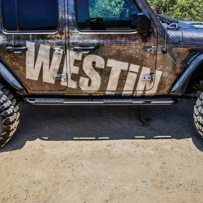 Westin XTS Rock Slider (Textured Black) for 2018-C Jeep Wrangler JL 4 Door Models 42-14065