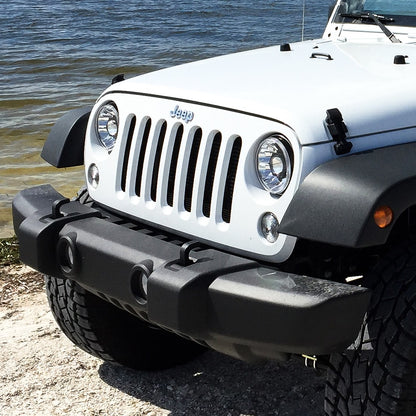 KC Gravity LED Pro 7" Headlight DOT (Clear) Jeep Wrangler JK 07-18 Pair Pack System 42341