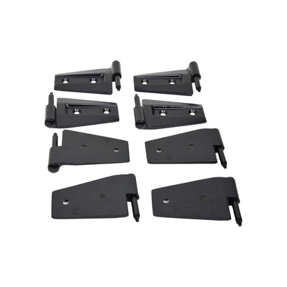 Kentrol Door Hinge Set (8 Pieces) Black Powder Coated Stainless for 2007-2018 JKU 50576