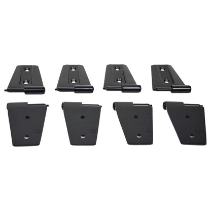Kentrol Door Hinge Set (8 Pieces) Black Powder Coated Stainless for 2007-2018 JKU 50576