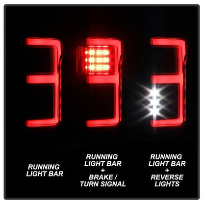 Spyder Automotive Black Fiber Optic LED Tail Lights (Ford F150 2015-2018) 5085313