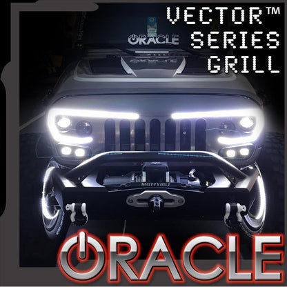 ORACLE Lighting Vector Grill for 07-18 Jeep Wrangler JK 2 Door & Unlimited 4 Door Models 5817-PRO