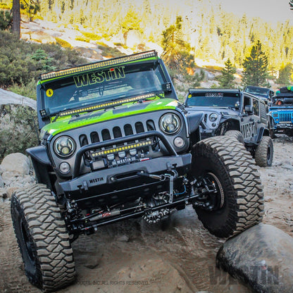 Westin WJ2 Stubby Front Bumper with Bull Bar for 2007-2018 JK 59-80015