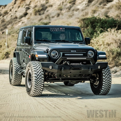 Westin WJ2 Full Width Front Bumper with LED Light Bar Mount for 2007-2018 JK 59-80055