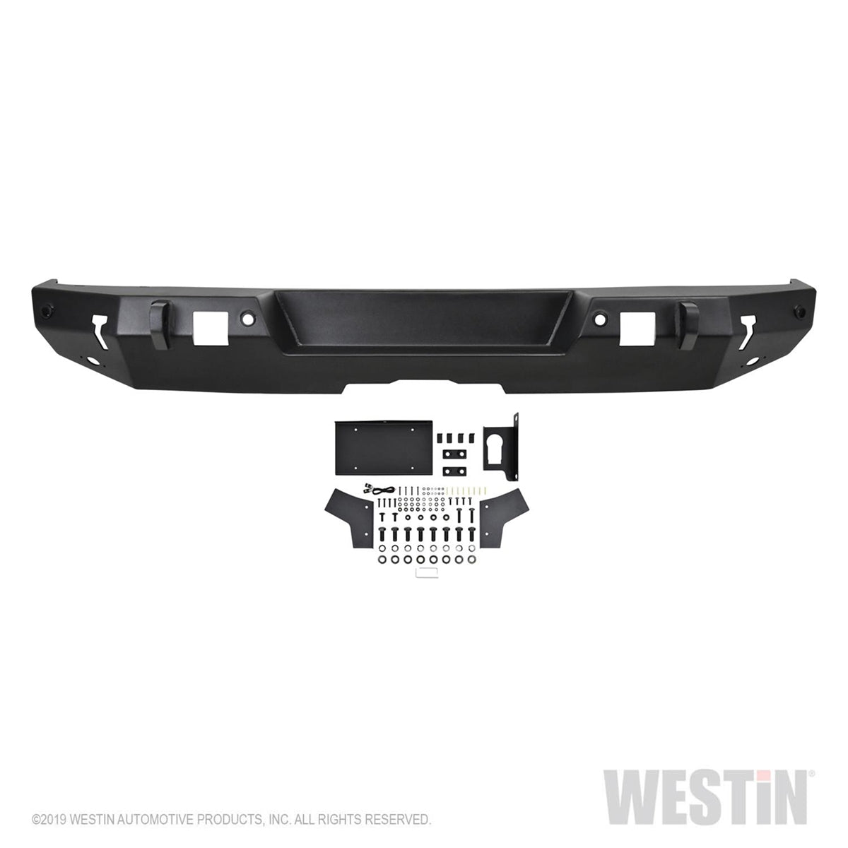 Westin WJ2 Rear Bumper with Sensors (Black) for 2018-C JL 59-82045