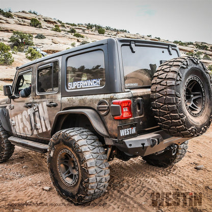 Westin WJ2 Rear Bumper with Sensors (Black) for 2018-C JL 59-82045