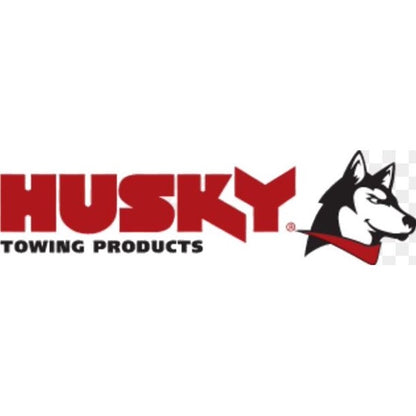 HUSKY TOWING PRODUCTS logo featuring a black and white husky dog with red accents.