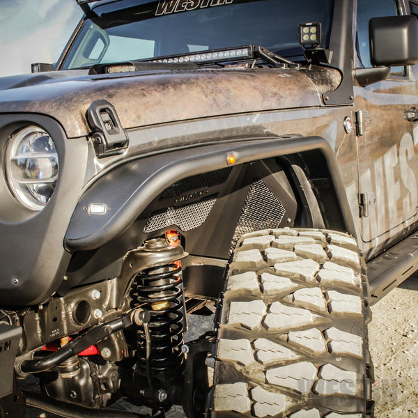 WESTIN AUTOMOTIVE | Tube Fenders - Front  Jeep  Wrangler JL 2018-2024  Gladiator 2020-2024  Textured Black | 62-1025