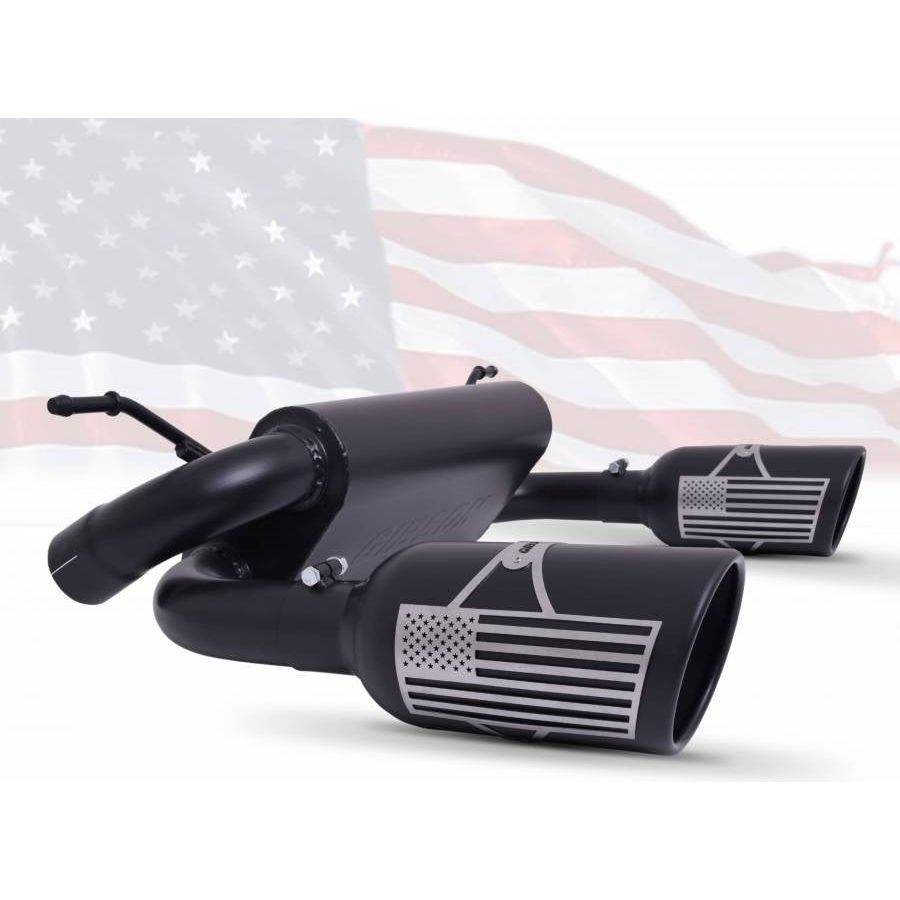 Gibson Patriot Series Dual Split  Exhaust (Black Ceramic) for 2007-2018 JK 70-0001