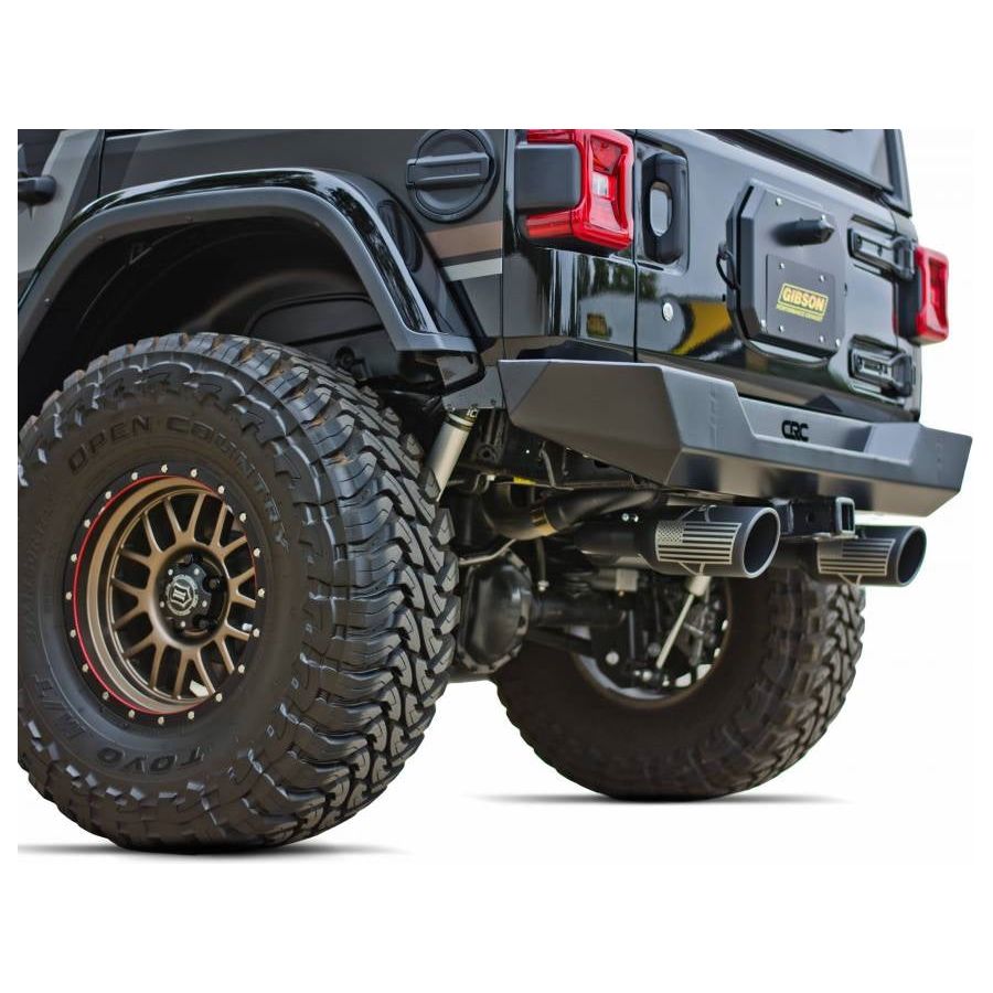 Gibson Patriot Series Dual Split  Exhaust (Black Ceramic) for 2007-2018 JK 70-0001