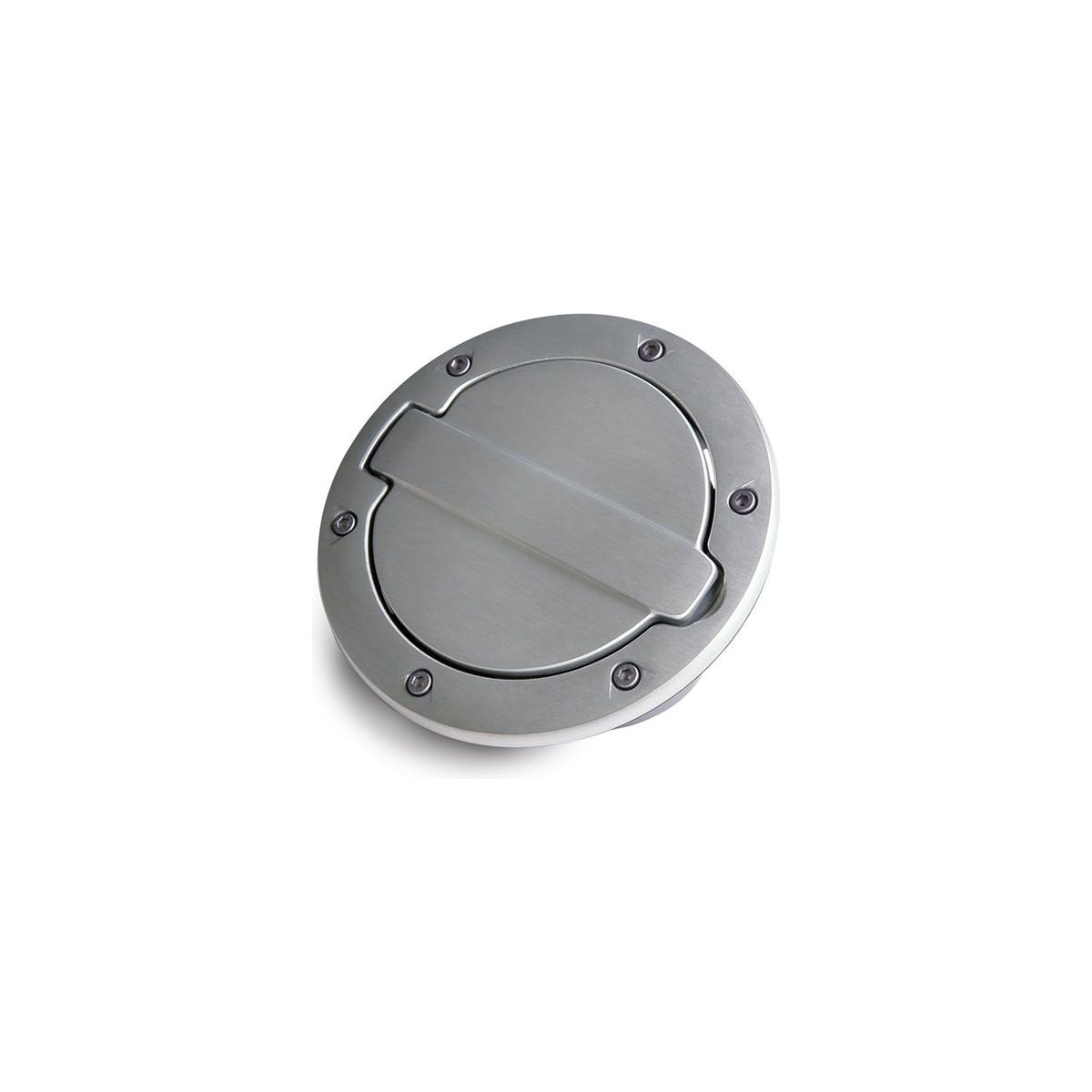 AMP Research Brushed Aluminum Fuel Door for 07-18 Jeep Wrangler JK-JK Unlimited 73000-00A