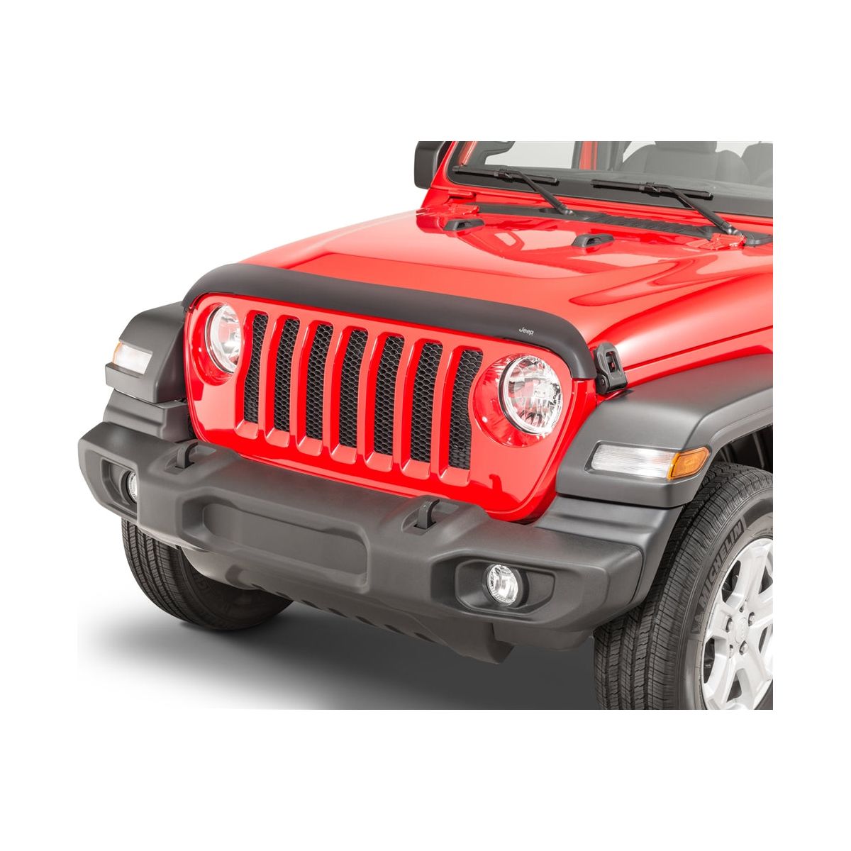 Mopar Front Air Deflector (Smoked)  for 2018-C Jeep Wrangler JL and Gladiator JT 82215367AB