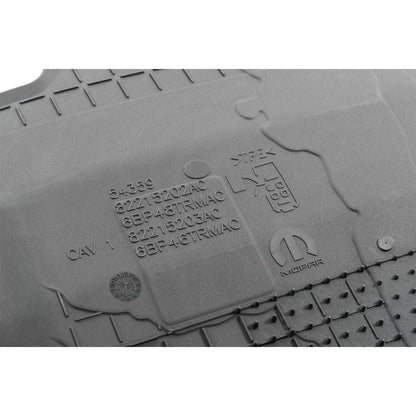 Mopar All-Weather Front & Rear Floor Liner Set (Red logo) for 2018-C Jeep Wrangler JLU 4 Door Models 82216623AA