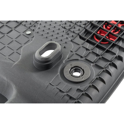 Mopar All-Weather Front & Rear Floor Liner Set (Red logo) for 2018-C Jeep Wrangler JLU 4 Door Models 82216623AA