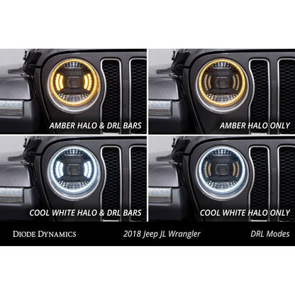 Diode Dynamics Elite Max LED Headlights for 2018-C Jeep JL Wrangler DD5165