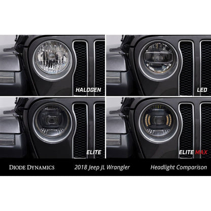 Diode Dynamics Elite Max LED Headlights for 2018-C Jeep JL Wrangler DD5165