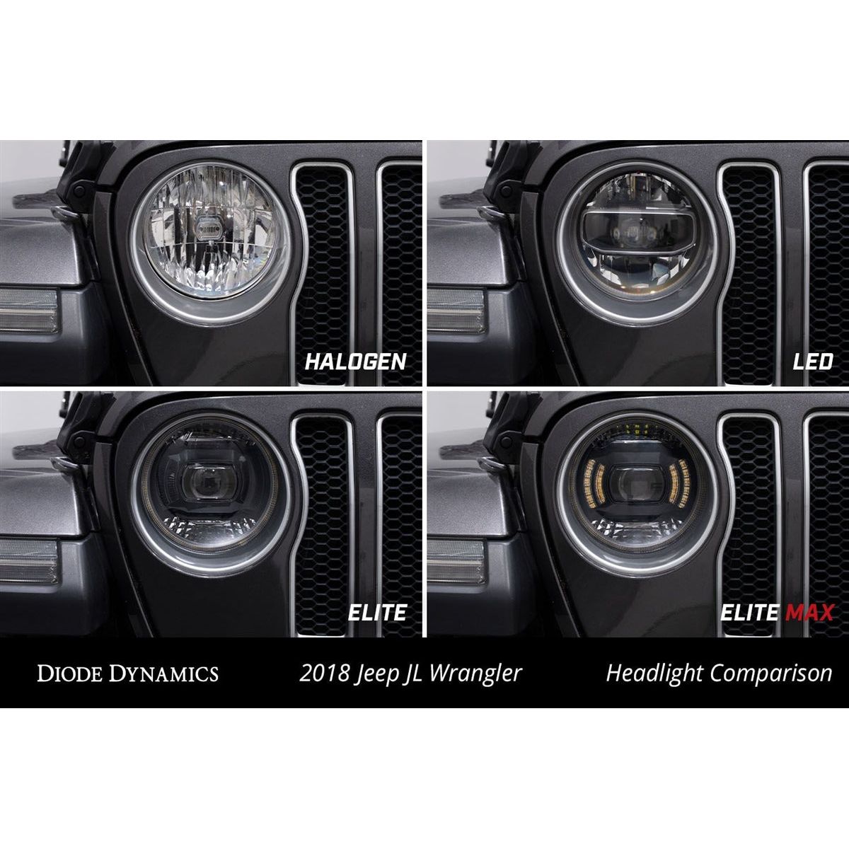 Diode Dynamics Elite LED Headlights for 2018-C Jeep JL Wrangler DD5166