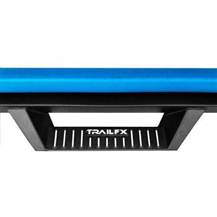 TrailFX  Black Oval Round Tube Side Steps for 18-C  Jeep Wrangler JL 4 Door Models DHS013B