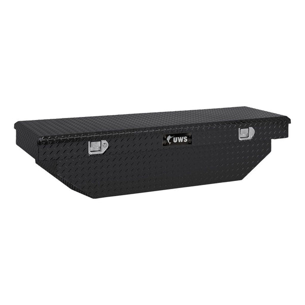 UWS Gloss Black Aluminum 60" Angled Crossover Truck Tool Box EC10182
