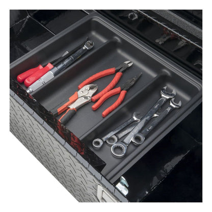 UWS Gloss Black Aluminum 60" Angled Crossover Truck Tool Box EC10182