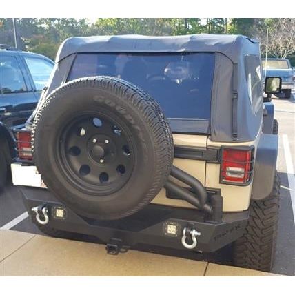 TrailFX Jeep  LED Rear Bumper With Tire Carrier for 2007-2018 JK J050T