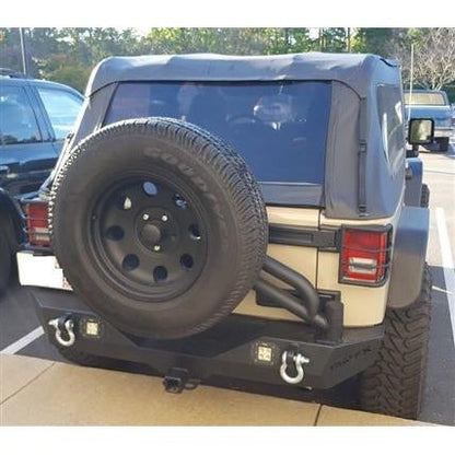 TrailFX Jeep  LED Rear Bumper With Tire Carrier for 2007-2018 JK J050T