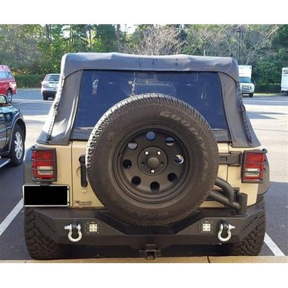 TrailFX Jeep  LED Rear Bumper With Tire Carrier for 2007-2018 JK J050T