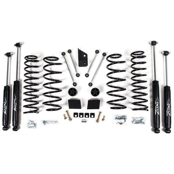 ZONE OFFROAD |  3" Suspension System for 18-C Jeep Wrangler JL 4 Door Models J31N parts including coils and shocks.