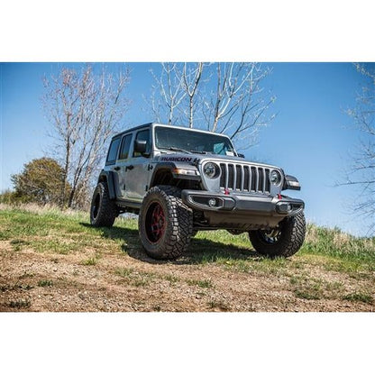 ZONE OFFROAD | 3" Suspension System for 18-C Jeep Wrangler JL 4 Door Models J31N on a rugged terrain.