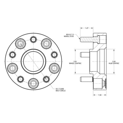Spidertrax Offroad Conversion Adapters for 18-C Jeep Wrangler  JL WHS030