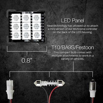 XKGlow LED Dome Light Bulb Kit with XKchrome Smartphone App Controlled XK-BULB-PANEL