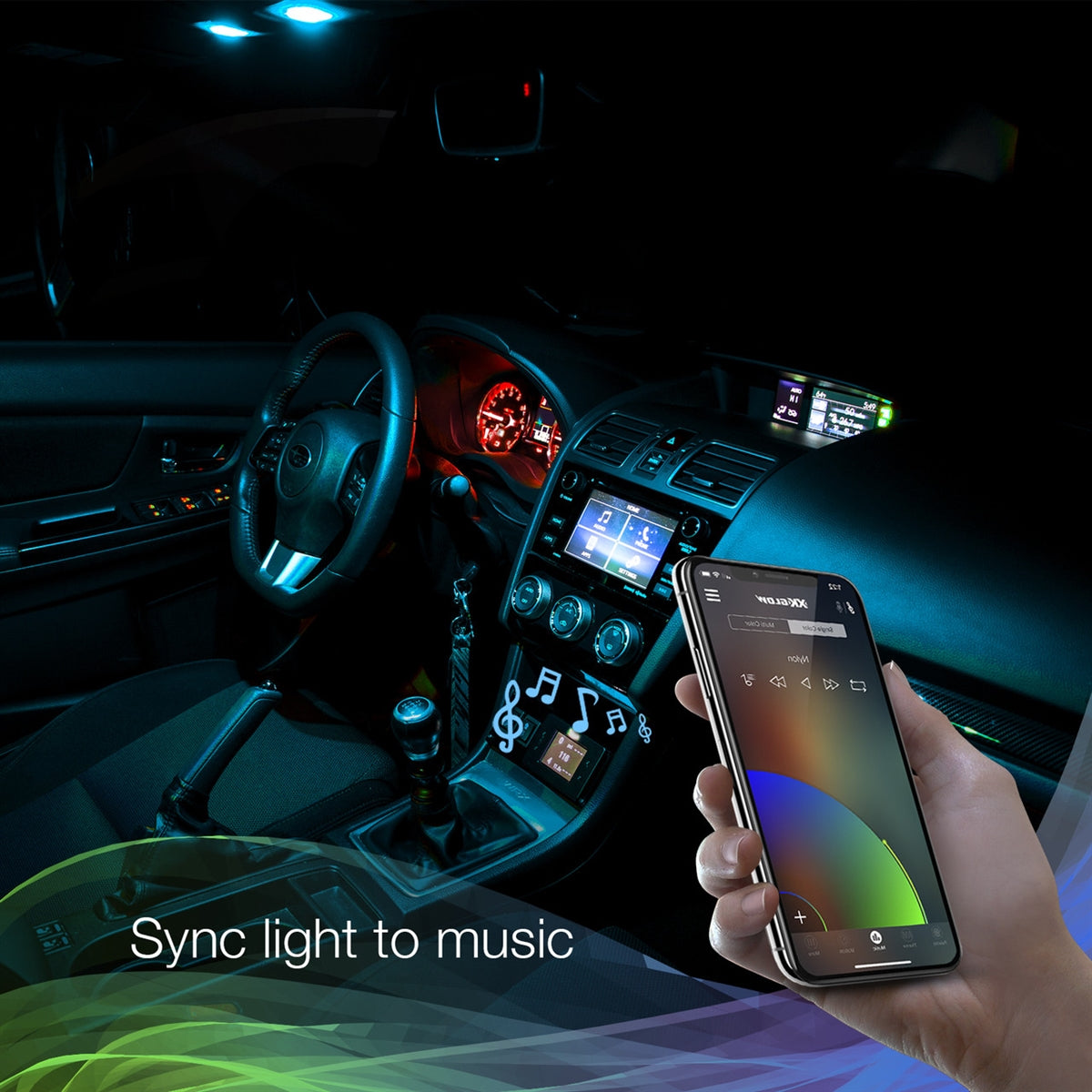 XKGlow LED Dome Light Bulb Kit with XKchrome Smartphone App Controlled XK-BULB-PANEL